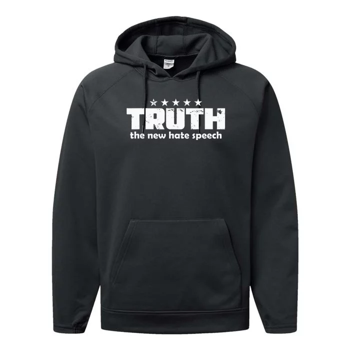 Truth New Hate Speech PC Political Correctness Performance Fleece Hoodie