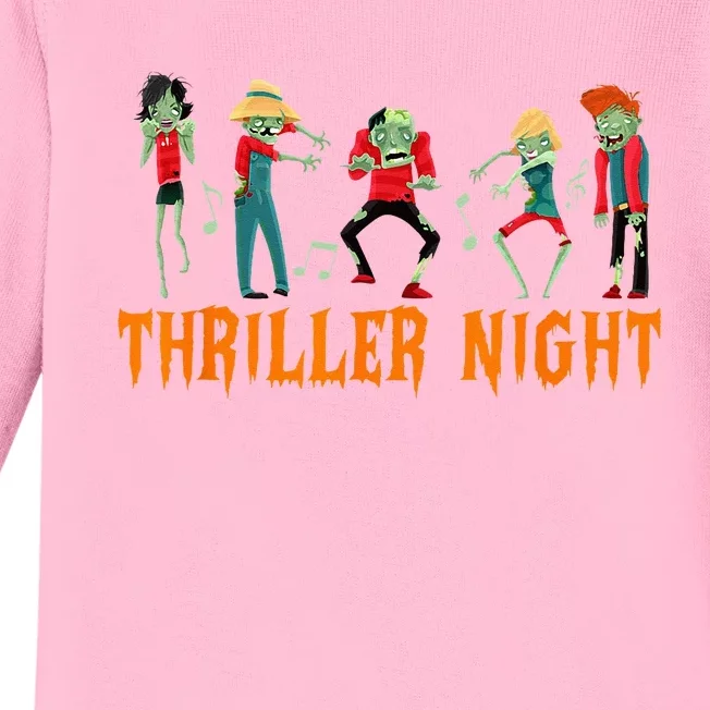 Thriller Night Halloween Dancing Zombie Baby Long Sleeve Bodysuit