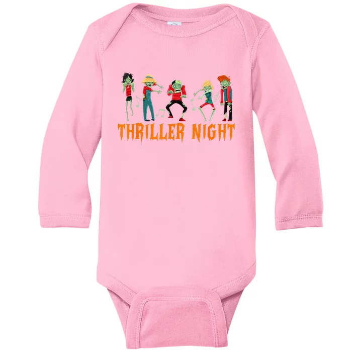 Thriller Night Halloween Dancing Zombie Baby Long Sleeve Bodysuit