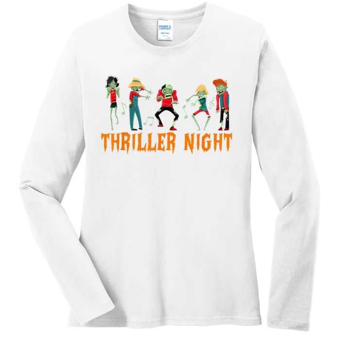 Thriller Night Halloween Dancing Zombie Ladies Long Sleeve Shirt