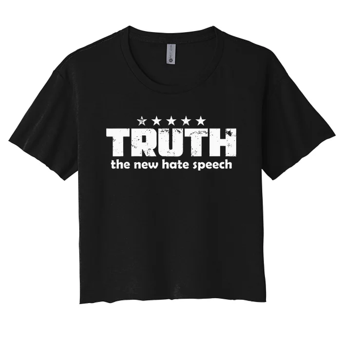 Truth New Hate Speech Pc Political Correctness Women's Crop Top Tee