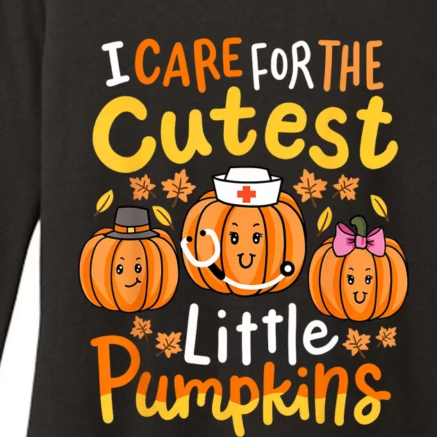 Thanksgiving Nurse I Care For The Cutest Little Pumpkins Womens CVC Long Sleeve Shirt