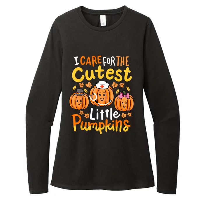 Thanksgiving Nurse I Care For The Cutest Little Pumpkins Womens CVC Long Sleeve Shirt