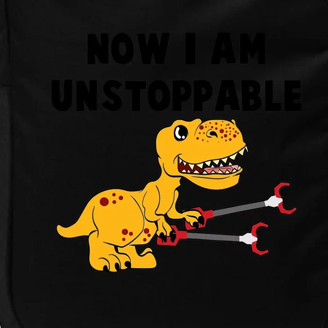 Toddlers Now I Am Unstoppable Funny Dinosaur Impact Tech Backpack