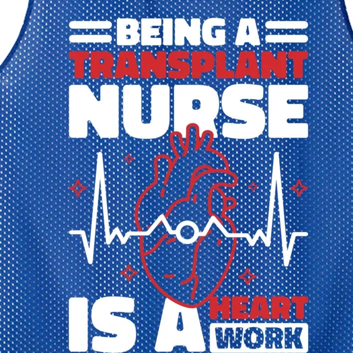 Transplant Nurse Is A Heart Work Organ Transplant Great Gift Mesh Reversible Basketball Jersey Tank