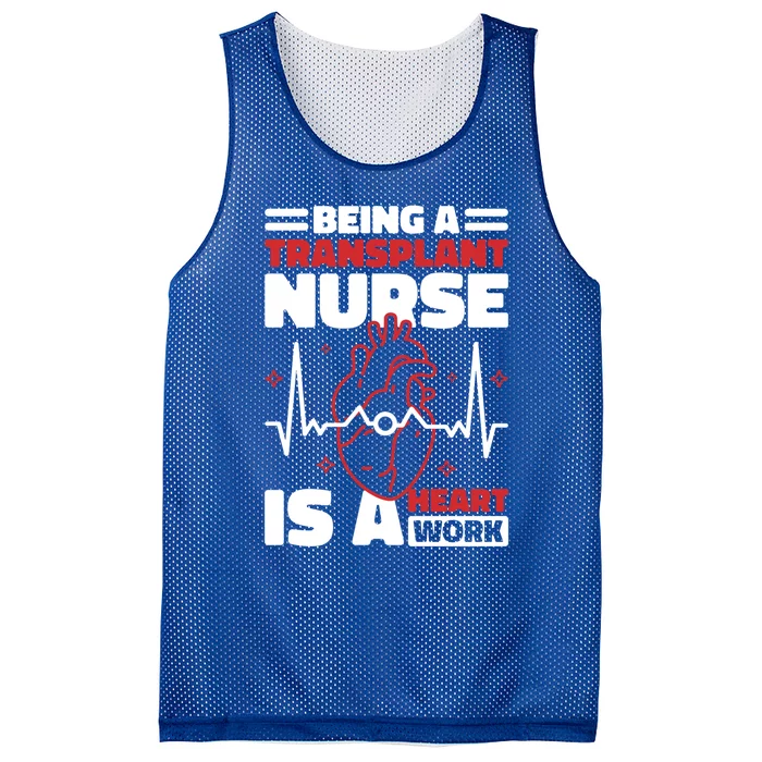 Transplant Nurse Is A Heart Work Organ Transplant Great Gift Mesh Reversible Basketball Jersey Tank