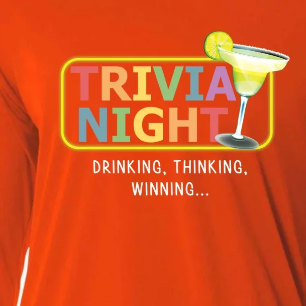 Trivia Night Ing Thinking Winning Quiz Game Cool Gift Cooling Performance Long Sleeve Crew