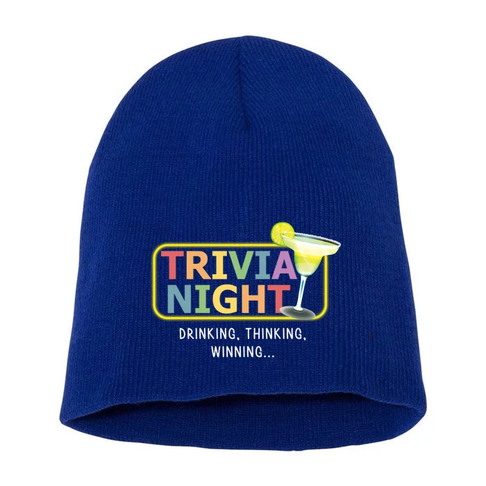 Trivia Night Ing Thinking Winning Quiz Game Cool Gift Short Acrylic Beanie