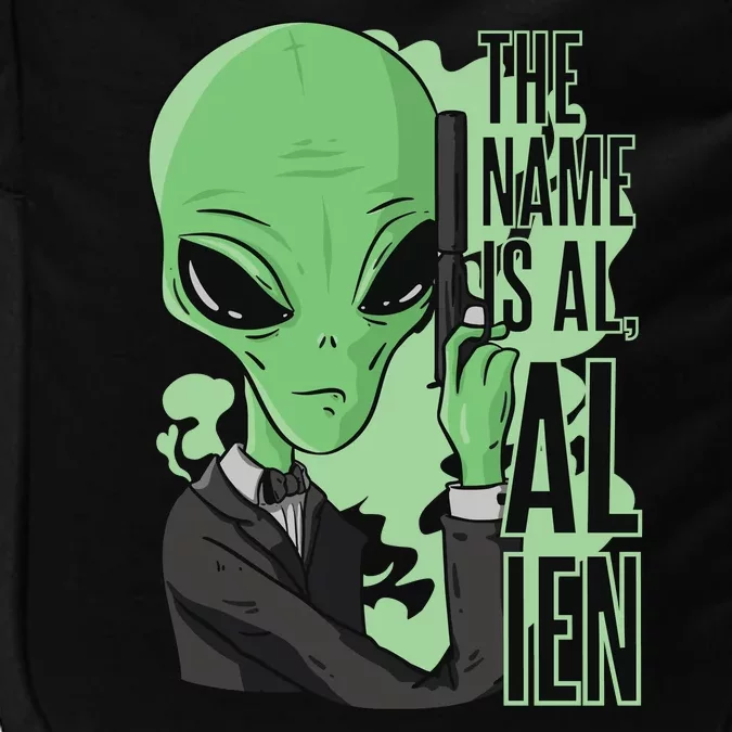 The Name Is Alien Funny Spy Cartoon Impact Tech Backpack