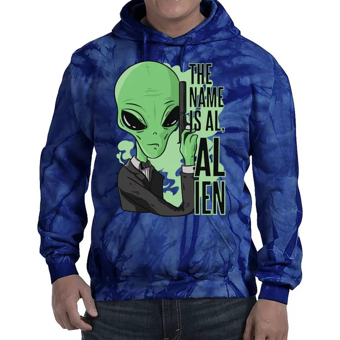 The Name Is Alien Funny Spy Cartoon Tie Dye Hoodie