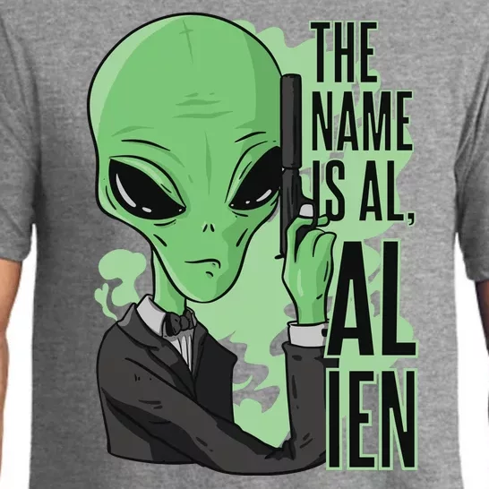 The Name Is Alien Funny Spy Cartoon Pajama Set