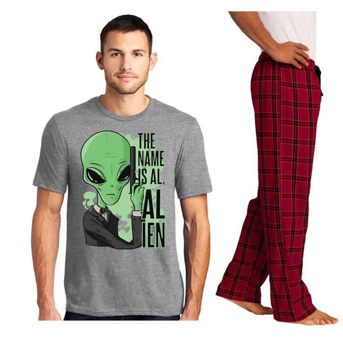 The Name Is Alien Funny Spy Cartoon Pajama Set