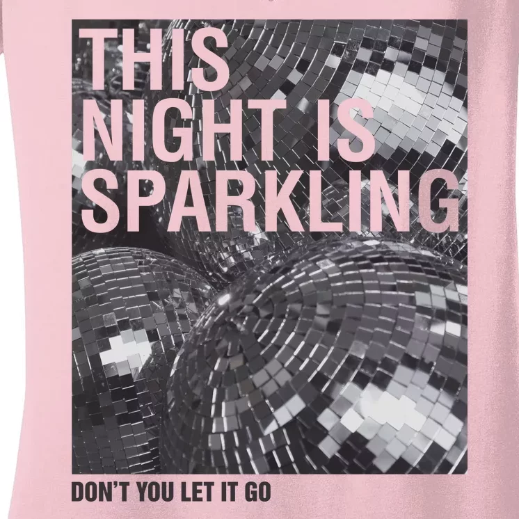 This Night Is Sparkling Enchanted Disco Ball Women's V-Neck T-Shirt