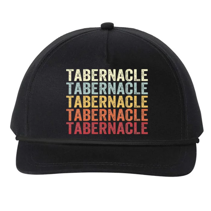 Tabernacle New Jersey Tabernacle Nj Retro Vintage Text Snapback Five-Panel Rope Hat