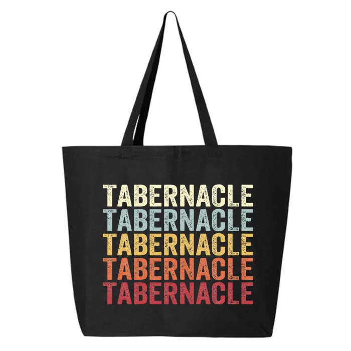 Tabernacle New Jersey Tabernacle Nj Retro Vintage Text 25L Jumbo Tote