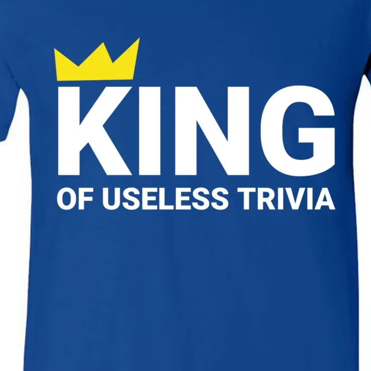 Trivia Night King Of Useless Trivia Lover Funny Trivia Champ Gift V-Neck T-Shirt