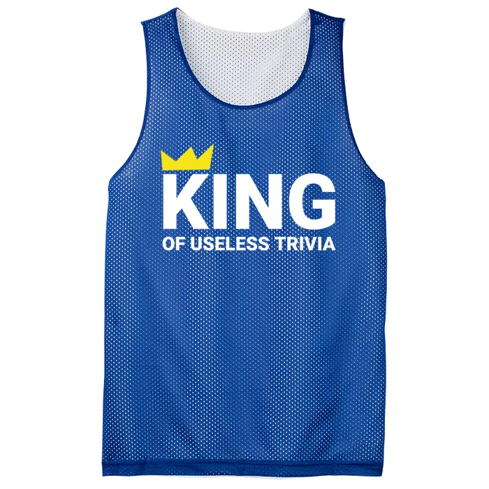 Trivia Night King Of Useless Trivia Lover Funny Trivia Champ Gift Mesh Reversible Basketball Jersey Tank