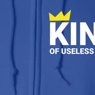 Trivia Night King Of Useless Trivia Lover Funny Trivia Champ Gift Full Zip Hoodie