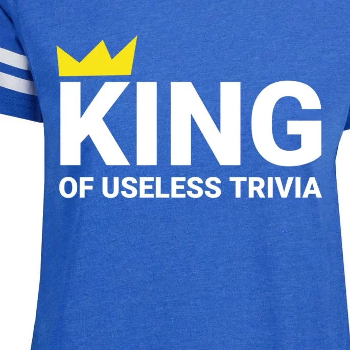 Trivia Night King Of Useless Trivia Lover Funny Trivia Champ Gift Enza Ladies Jersey Football T-Shirt