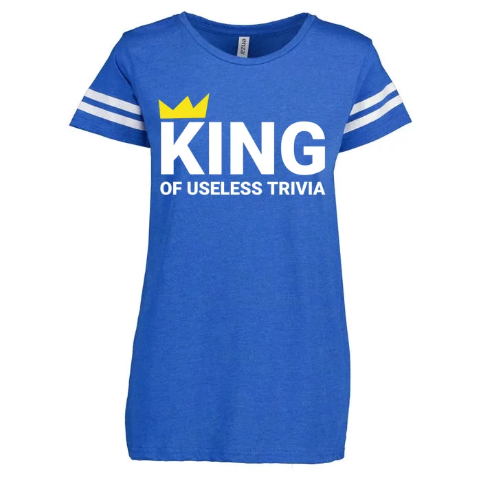 Trivia Night King Of Useless Trivia Lover Funny Trivia Champ Gift Enza Ladies Jersey Football T-Shirt