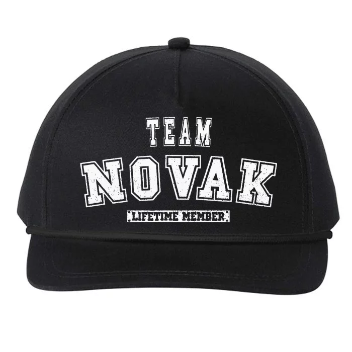 Team Novak Lifetime Member Family Last Name Snapback Five-Panel Rope Hat