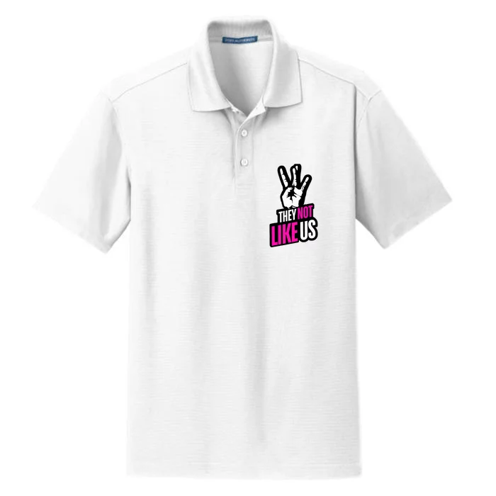 They Not Like Us Pink Hip Hop Music Quote Dry Zone Grid Performance Polo