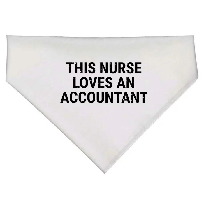 This Nurse Loves An Accountant Cute Couple Funny Gift USA-Made Doggie Bandana