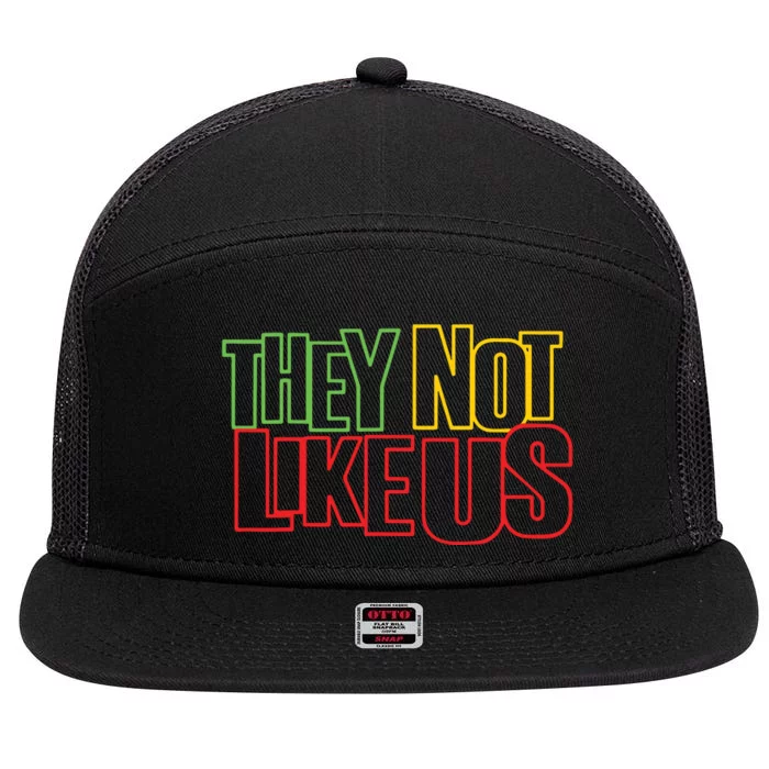 They Not Like Us 7 Panel Mesh Trucker Snapback Hat