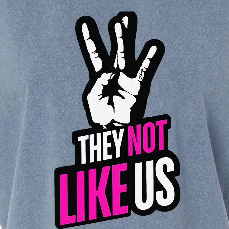 They Not Like Us Pink Hip Hop Music Quote Garment-Dyed Women's Muscle Tee