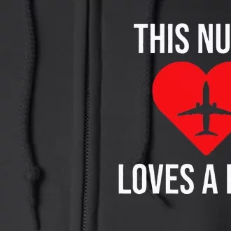 This Nurse Loves A Pilot Cute Couple Full Zip Hoodie