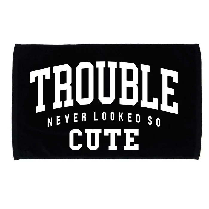 Trouble Never Looked So Cute Microfiber Hand Towel