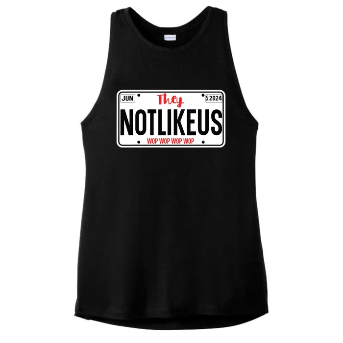 They Not Like Us Ca License Plate Hip Hop Lover Ladies Tri-Blend Wicking Tank