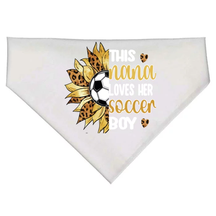 This Nana Loves Her Soccer Boy Soccer Player Grandma Nana Meaningful Gift USA-Made Doggie Bandana