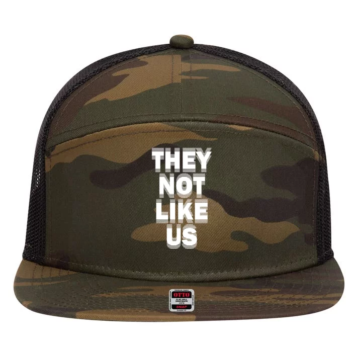 They Not Like Us 7 Panel Mesh Trucker Snapback Hat