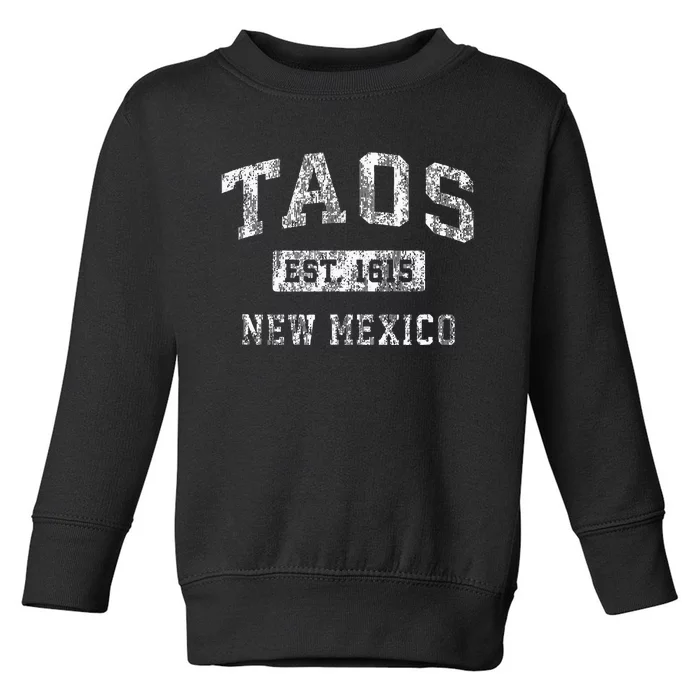 Taos New Mexico Nm Vintage Established Sports Toddler Sweatshirt