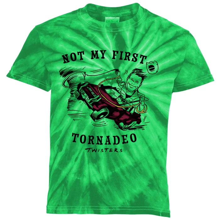 Twisters Not My First Tornadeo Twisters 2024 Kids Tie-Dye T-Shirt