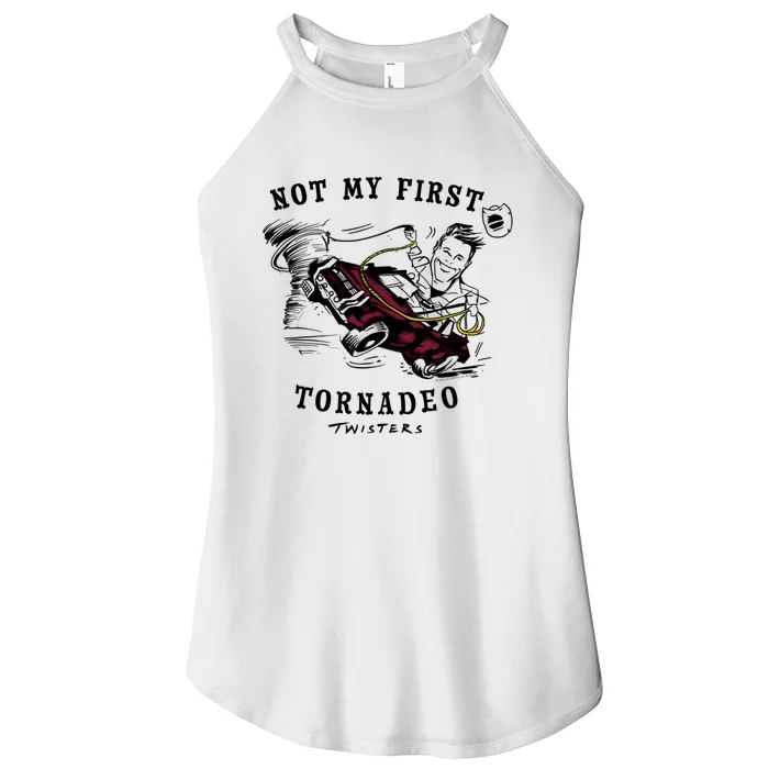 Twisters Not My First Tornadeo Twisters 2024 Women’s Perfect Tri Rocker Tank