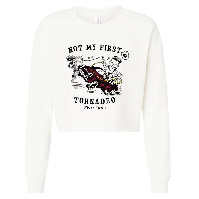 Twisters Not My First Tornadeo Cropped Pullover Crew