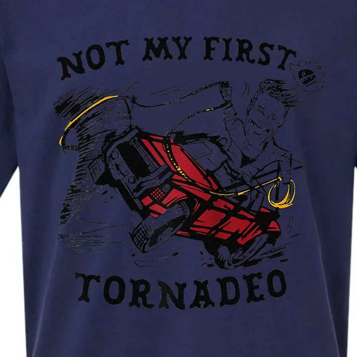 Twisters Not My First Tornadeo Funny Tornado Chaser Cow Raglan Sueded Cloud Jersey T-Shirt