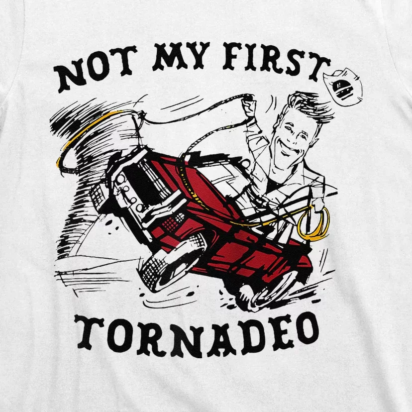 Twisters Not My First Tornadeo Funny Tornado Chaser Cow Raglan T-Shirt