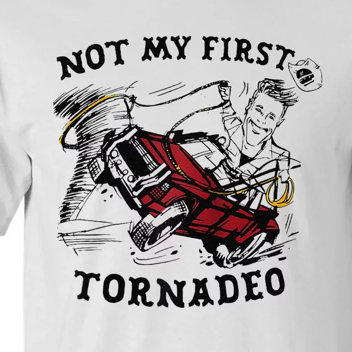 Twisters Not My First Tornadeo Funny Tornado Chaser Cow Raglan Tall T-Shirt