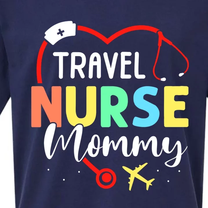 Travel Nurse Mommy Nursing Traveling Nurses Travel Nurse Mom Meaningful Gift Sueded Cloud Jersey T-Shirt