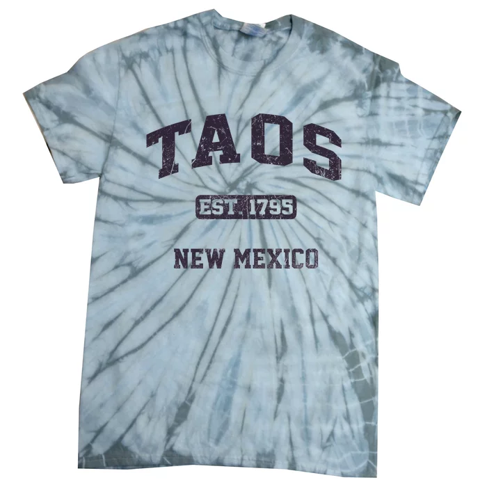 Taos New Mexico NM Vintage State Athletic Style Tie-Dye T-Shirt