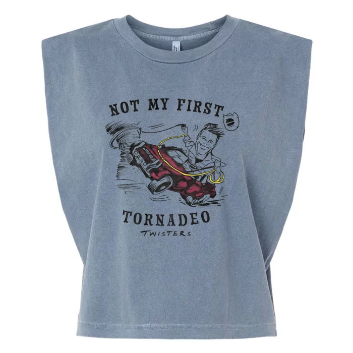 Twisters Not My First Tornado Garment-Dyed Women's Muscle Tee