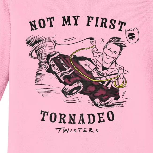 Twisters Not My First Tornado Baby Long Sleeve Bodysuit