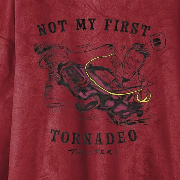 Twisters Not My First Tornado Hooded Wearable Blanket