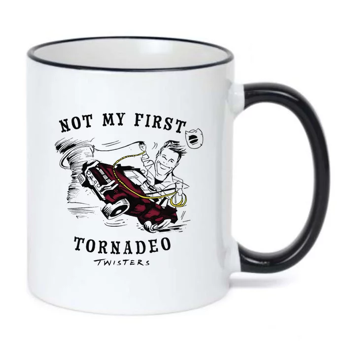 Twisters Not My First Tornado Black Color Changing Mug