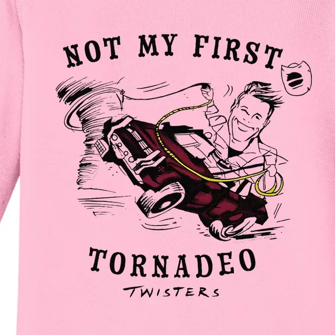 Twisters Not My First Tornado Baby Long Sleeve Bodysuit