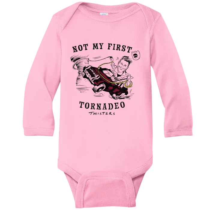 Twisters Not My First Tornado Baby Long Sleeve Bodysuit