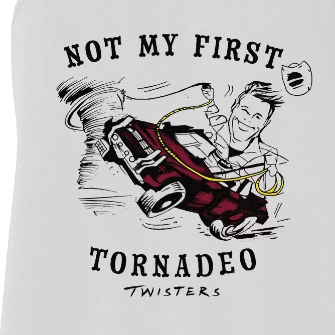 Twisters Not My First Tornado Women's Racerback Tank